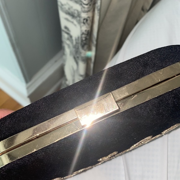 Lulu cross body Bride Bag Black and Gold - Picture 4 of 5